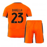 Inter Milan Nicolo Barella #23 Tredjedraktsett Barn 2023-24 Kortermet (+ Korte bukser)